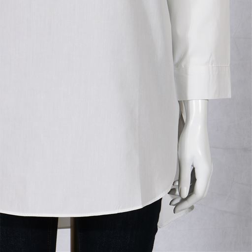 ロングシャツ 襟元