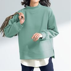 裏起毛ダンボールハイネックプルオーバー