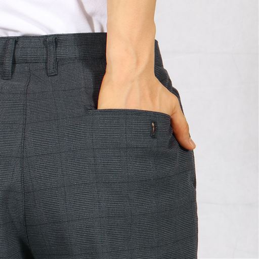 後ろポケット<br>グレンチェック着用