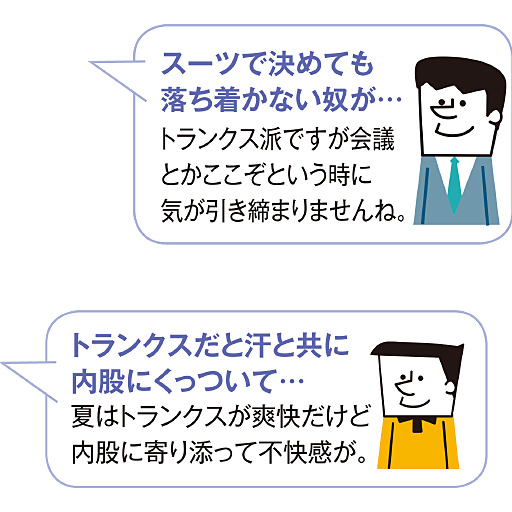 トランクスもブリーフも快適と不快さが隣り合わせと感じたことはありませんか?