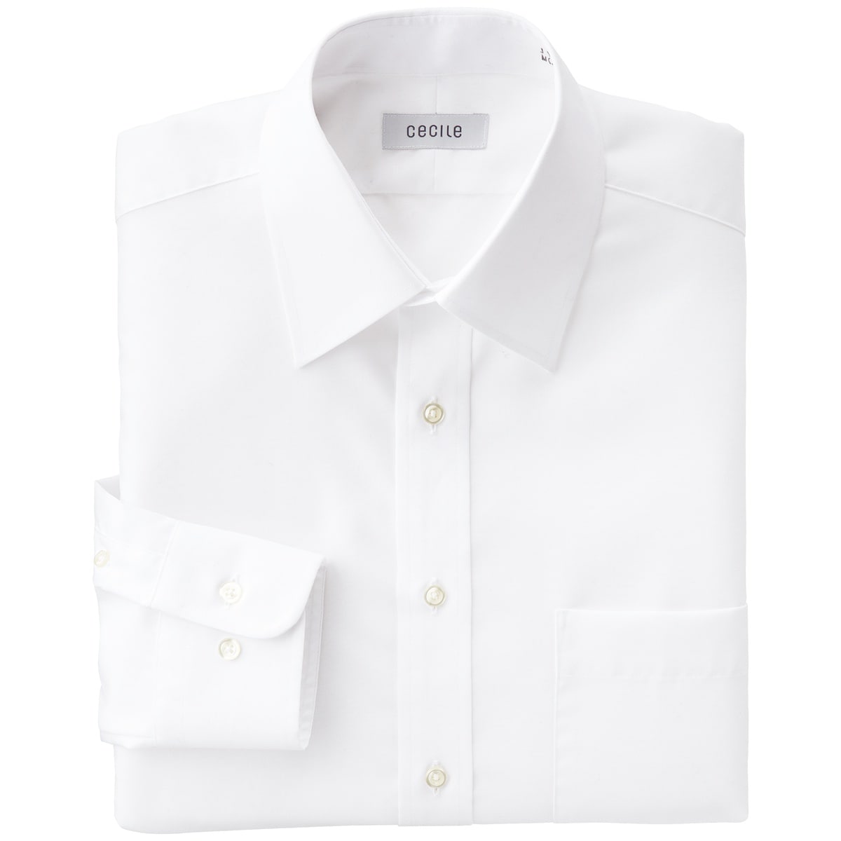 綿100%形態安定Yシャツ(長袖)(防シワ・防汚加工付き) - ファッション