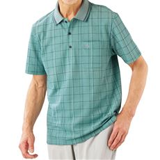 鹿の子編みチェックポロシャツ(UPレノマ)