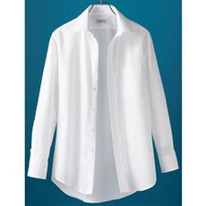 綿100%形態安定Yシャツ(長袖)(防シワ・防汚加工付き)