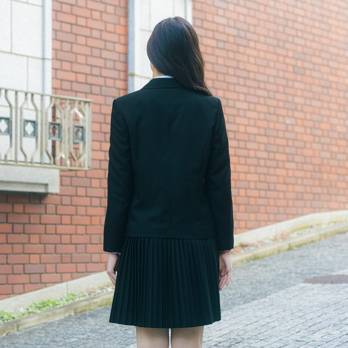 細プリーツスカートスーツ4点セット(ジャケット+シャツ+スカート+ 