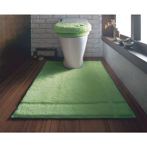 グリーン系 ※商品はトイレフタカバーです。<br>いつものトイレを上品な空間に模様替え。
