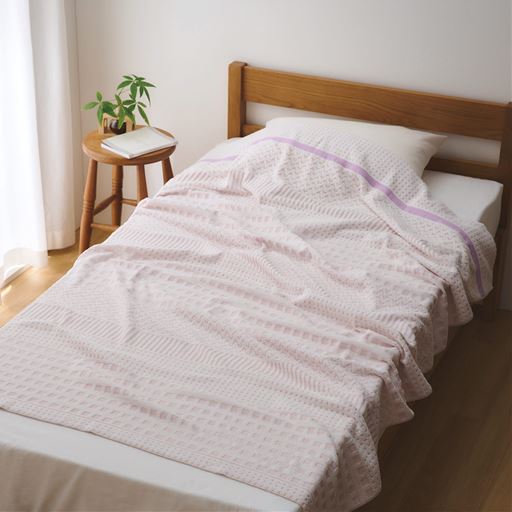 ピンク<br>大阪・泉州で丁寧に織り上げられたタオルケット。