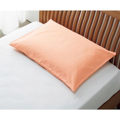 サーモンピンク<br>シキボウの抗ウイルス加工生地「フルテクト®」を使用した枕カバーです。
