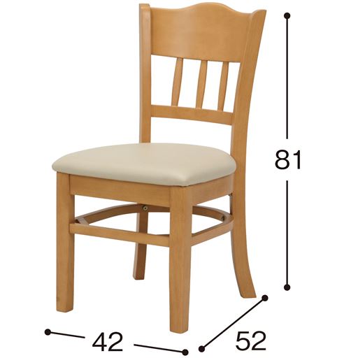 ナチュラル F (チェア2脚組)<br>※寸法の単位はcmです。