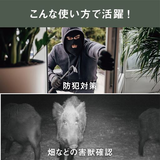 防犯対策・害獣確認