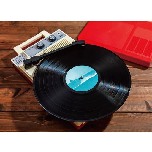 LP盤も使える! 水平に置くことはもちろん、LP盤のレコードであれば、壁に掛けることも可能。