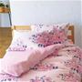 B (ローズ柄/ピンク)<br>肌ざわりの良い綿100%生地を使用した枕カバーです。