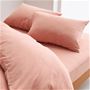 ピンク<br>ふっくらやさしい肌ざわりの綿100%ネル枕カバーです。