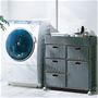 グレー E (幅71cm/5杯)<br>洗濯機の横にもおすすめ。散らかりがちな小物を上手に隠せます。