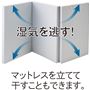 マットレスを立てて干すこともできます。