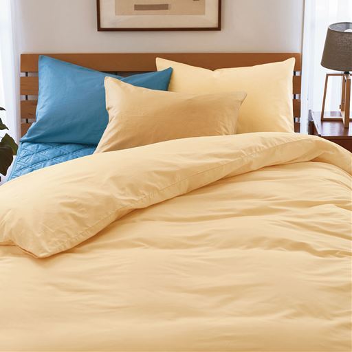 スリット付き簡単掛け布団カバー(綿100%ツイル)