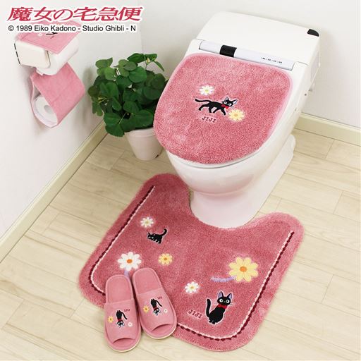 ピンク ※商品はフタカバーです。<br>シリーズで揃えれば、いつものトイレがキュートな空間に!