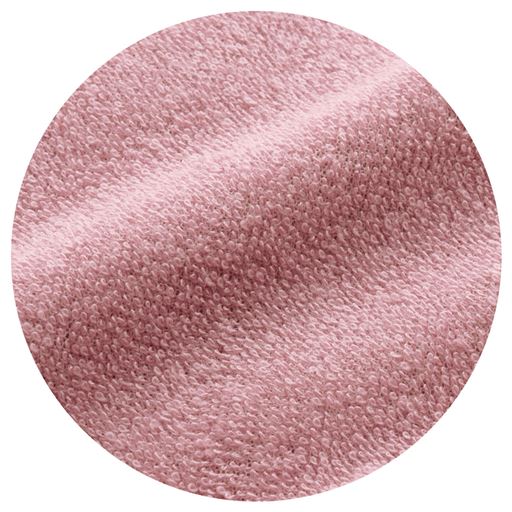 生地拡大 ピンク(北欧柄) 裏面<br>軽くてやわらかな綿100%パイルのタオル生地。