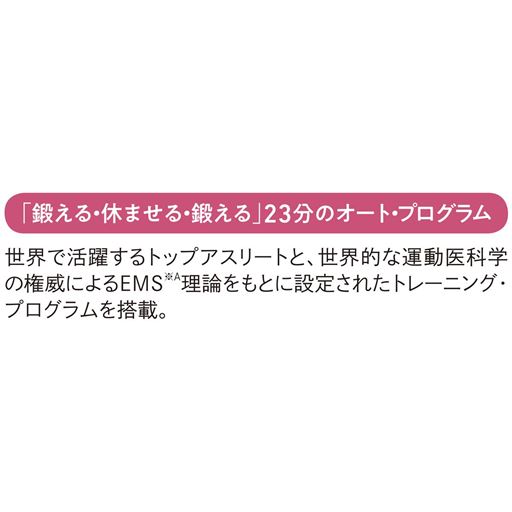 「鍛える・休ませる・鍛える」23分のオート・プログラム