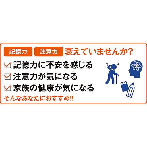 記憶力※人や物の名前などを記憶し、後から呼び起こす能力 <br>注意力※物事に対して注意を集中して持続させる能力