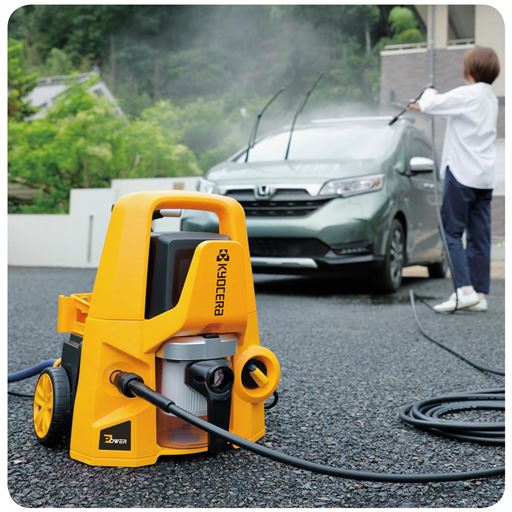高圧噴射でパワフル洗浄!洗車や家周りの汚れを水の力で一気に落とします。