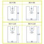 サイズ寸法一覧<br>※寸法の単位は約cmです。