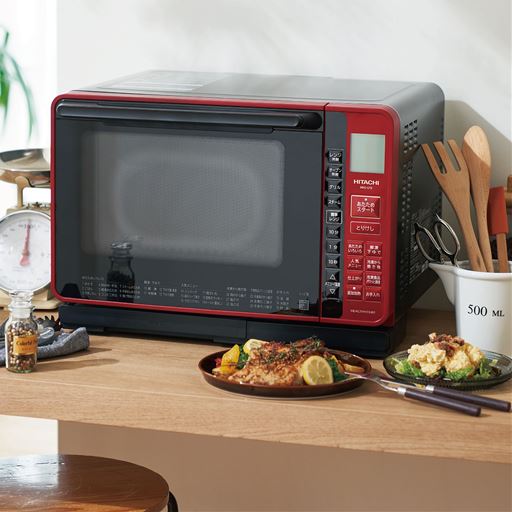 日立/HITACHI 加熱水蒸気オーブン MRO-JT230 2021年製 レッド