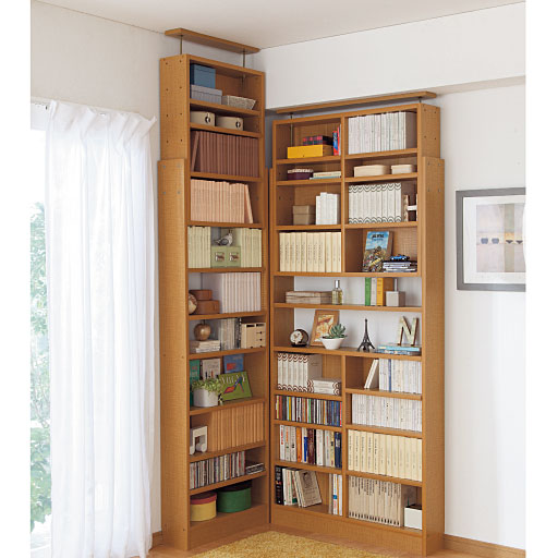 ライトブラウン 左からA、B<br>中央部は壁側の板がありませんので、スイッチやコンセントをそのまま使えます。