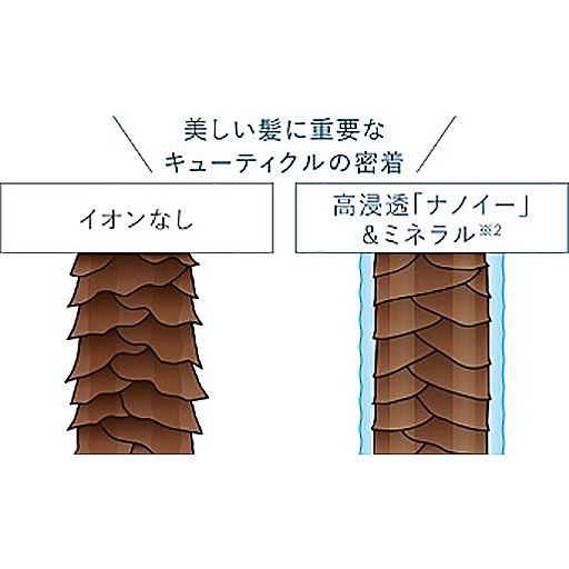 キューティクルがはがれると、水分が流出しやすくなり、髪のパサつきやダメージ進行の原因に。