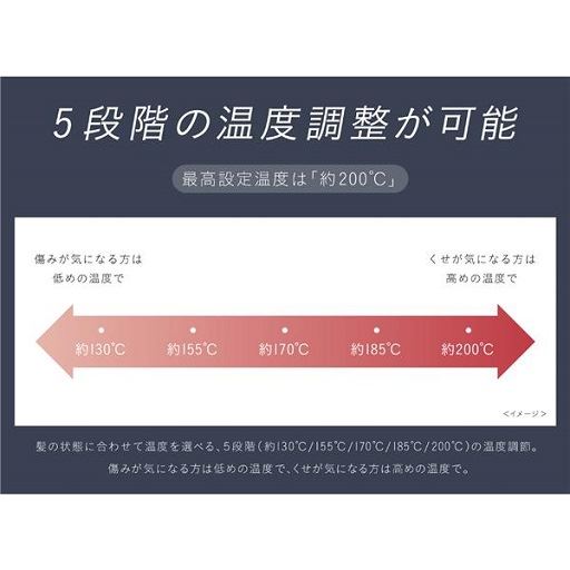 5段階の温度調整が可能