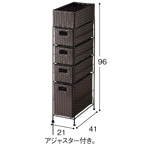 D (ハイタイプ/ワイド) ダークブラウン <br>※寸法の単位はcmです。