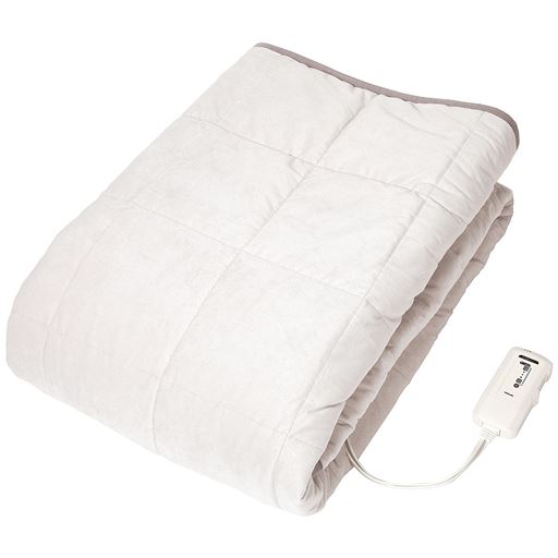 一般の電気毛布の約3倍 重さと電気のあたたかさをプラスした心地よい重みの電気掛敷毛布。
