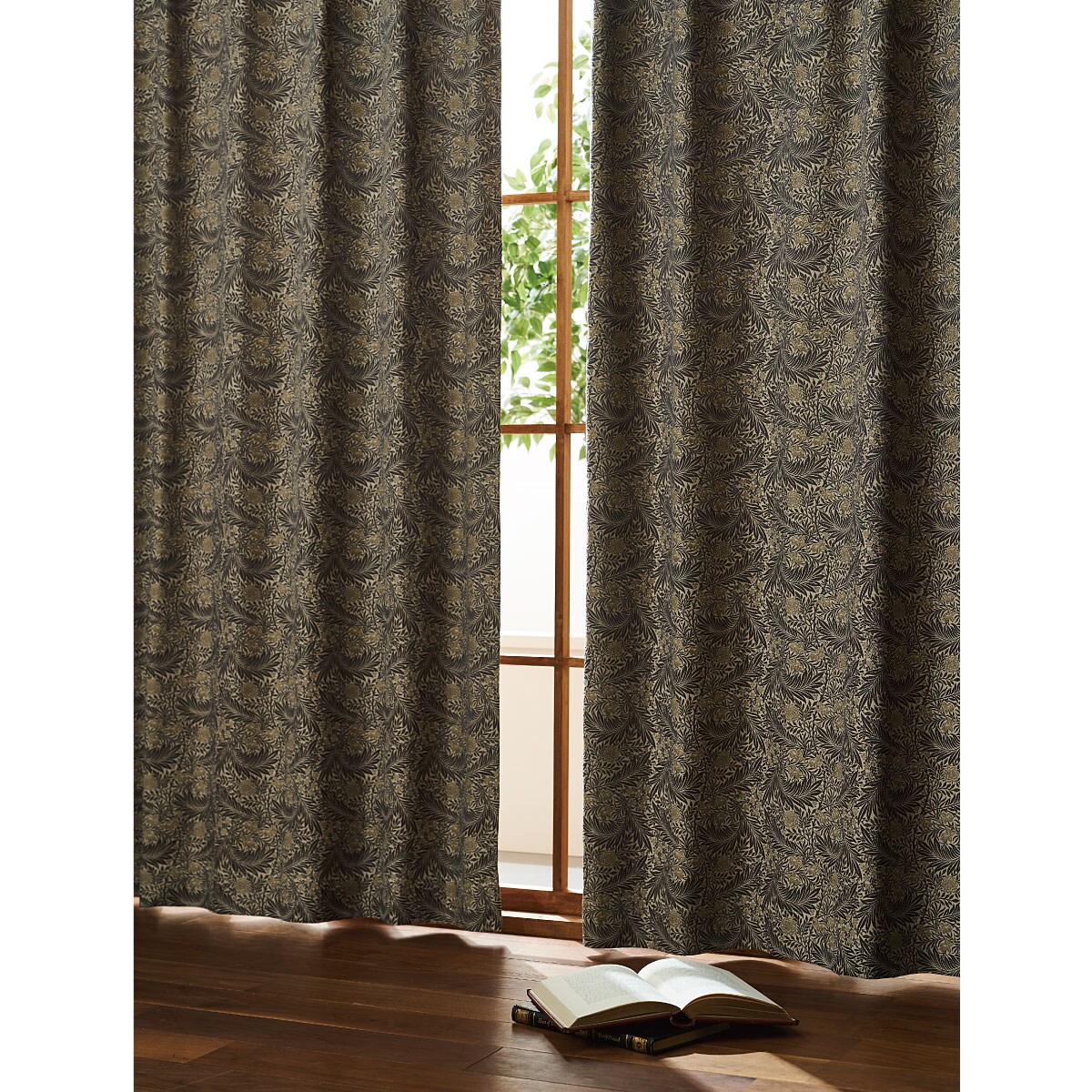 レトロカーテン  ジャカードカーテン 99サイズ】 立体的なデザインがエレガントなジャカード織