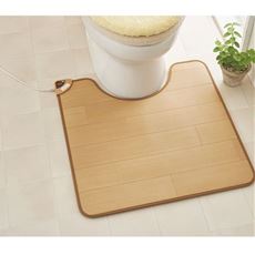 日本製 フローリングタイプホット トイレマット　ブラウン 日本製 フローリングタイプホット トイレマット ブラウン