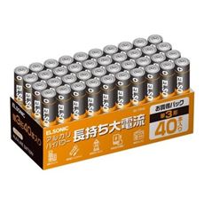 ハイパワーアルカリ乾電池 単3形40本パック(ELSONIC) EGT3P40