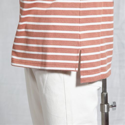 T(コーラル×オフホワイト) 裾
