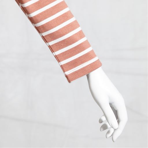 T(コーラル×オフホワイト) 袖