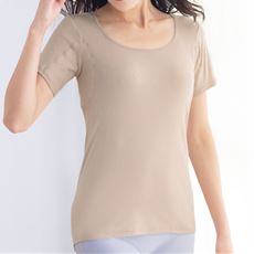 汗取りパッド付き綿100% 3分袖(スマートドライ®)/さらっと気持ちいい吸汗速乾