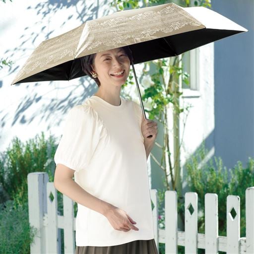 晴雨兼用 まるで木陰な折りたたみ傘