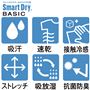 吸汗・速乾機能で汗を素早く吸って発散しながら、接触冷感機能で肌はひんやり。