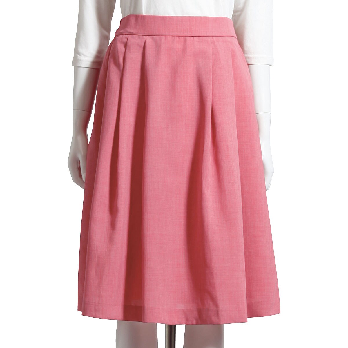 フレアスカート/軽やかな素材 洗濯後シワになりにくい(洗濯機OK  