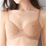 ブラストレスを軽減する「Tシャツみたいなブラ®」の薄手で軽い着け心地のさらっと綿混メッシュタイプ! <br>コーラルベージュ
