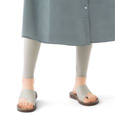 パンティ部メッシュのキュプラ混レギンス・10分丈(吸汗速乾・レッグ部:UVカット率97%以上)