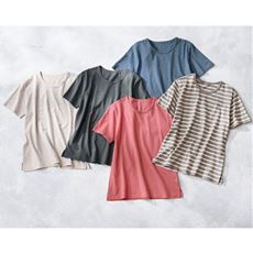 型崩れしにくい半袖Tシャツ(綿100%)