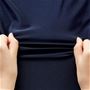 ［心地良い裏地付き］ストレッチカットソー素材の裏地付きで、まとわりつきにくく動きやすい