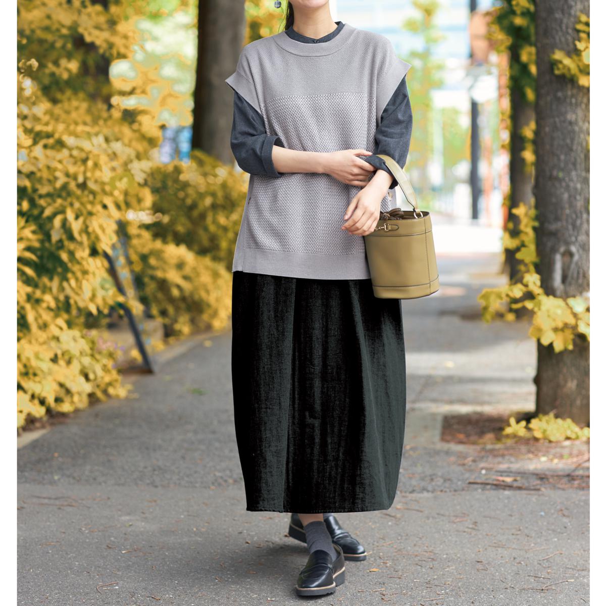 綿混ニットベスト - ファッション通販ならセシール(cecile) 綿混ニットベスト - ファッション通販ならセシール(cecile)