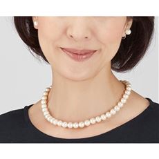 MATSUWAKA 9mm花珠調貝パール ネックレスセット