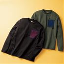胸ポケット付き長袖Ｔシャツ（ロゴスパーク）