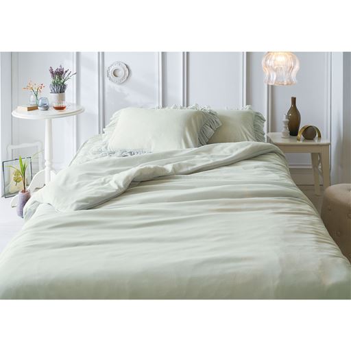 グレー<br>寝汗をかいてもサラサラで心地いい、ワッフル素材の掛け布団カバーです。