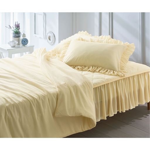 アイボリー ※商品は掛け布団カバーです。<br>※枕カバーはCR-1320、置くだけパッドシーツはCZ-1074を使用しています。