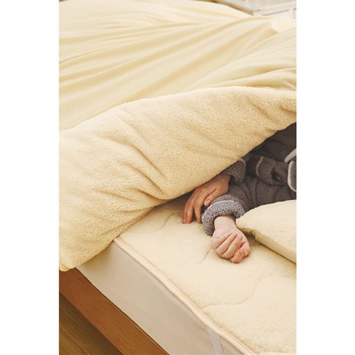 アイボリー(毛布面を使用) ※商品は布団を包むズレない毛布です